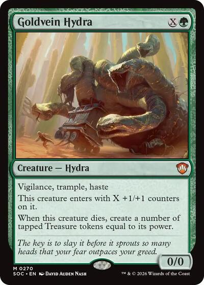 Goldvein Hydra Commander: Secrets of Strixhaven (SOC) - (#270) Near Mint