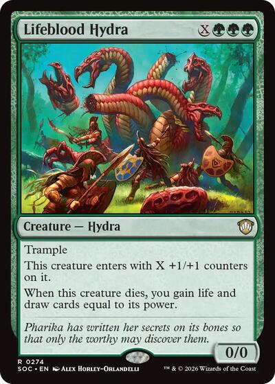 Lifeblood Hydra Commander: Secrets of Strixhaven (SOC) - (#274) Near Mint