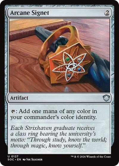 Arcane Signet Commander: Secrets of Strixhaven (SOC) - (#127) Near Mint