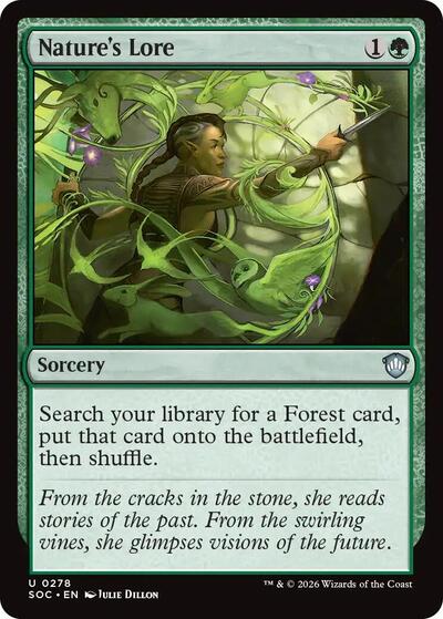 Natures Lore Commander: Secrets of Strixhaven (SOC) - (#278) Near Mint
