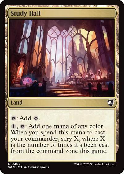 Study Hall Commander: Secrets of Strixhaven (SOC) - (#407) Near Mint