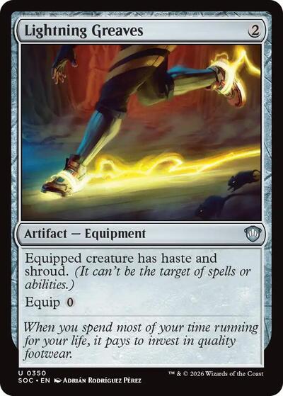 Lightning Greaves Commander: Secrets of Strixhaven (SOC) - (#350) Near Mint