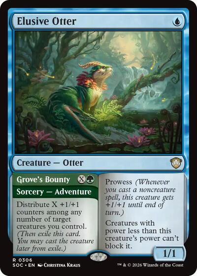 Elusive Otter Commander: Secrets of Strixhaven (SOC) - (#306) Near Mint