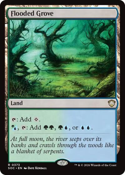 Flooded Grove Commander: Secrets of Strixhaven (SOC) - (#373) Near Mint