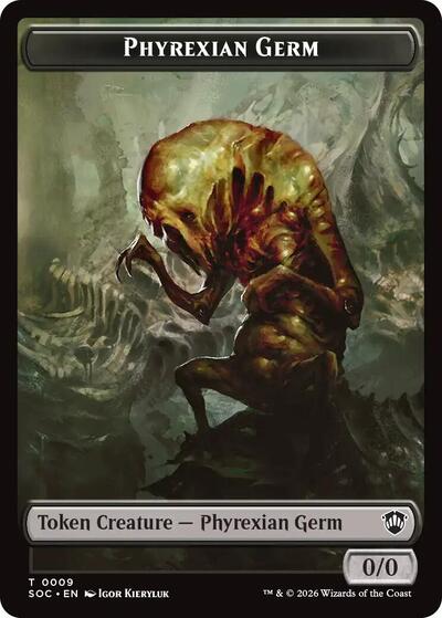 Phyrexian Germ Treasure Double Sided Token Commander: Secrets of Strixhaven (SOC) - (#9 // 12) Near Mint
