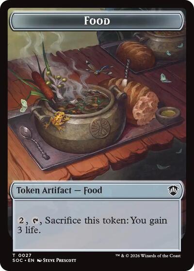 Food Frog Lizard Double Sided Token Commander: Secrets of Strixhaven (SOC) - (#27 // 16) Near Mint