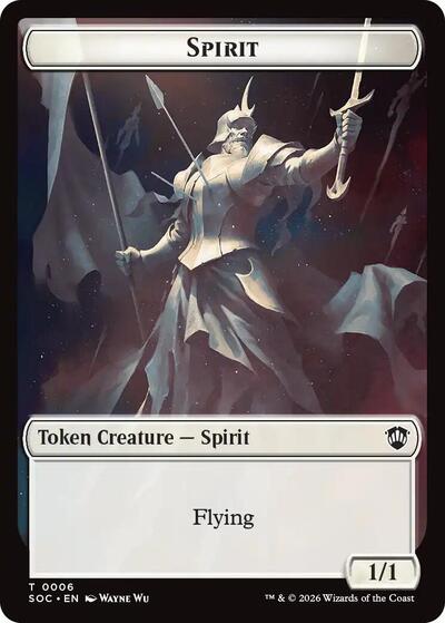 Spirit (0006) // Illusion Double-Sided Token Commander: Secrets of Strixhaven (SOC) - (#6 // 7) Near Mint