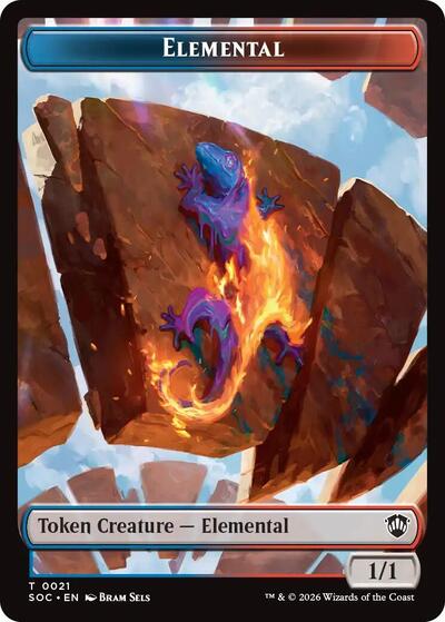Elemental 0021 Phyrexian Myr Double Sided Token Commander: Secrets of Strixhaven (SOC) - (#21 // 8) Near Mint