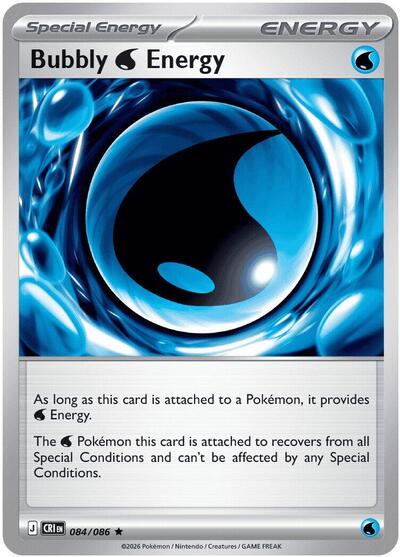 2026 Pokemon: ME04: Chaos Rising (CRI) - Bubbly W Energy (#084/086, Rare)