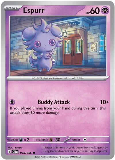 Espurr ME04: Chaos Rising (CRI) - (#036/086) Near Mint