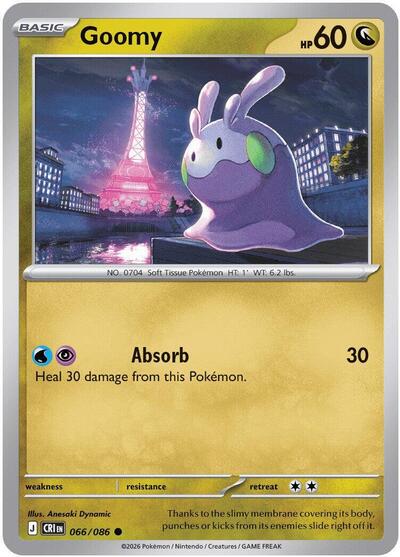 2026 Pokemon: ME04: Chaos Rising (CRI) - Goomy (#066/086, Common)