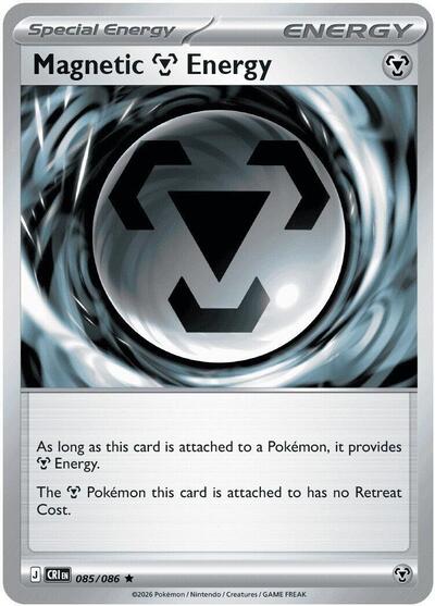2026 Pokemon: ME04: Chaos Rising (CRI) - Magnetic Metal Energy (#085/086, Rare)