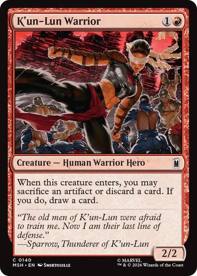 K'un-Lun Warrior Marvel Super Heroes (MSH) - (#140) Near Mint