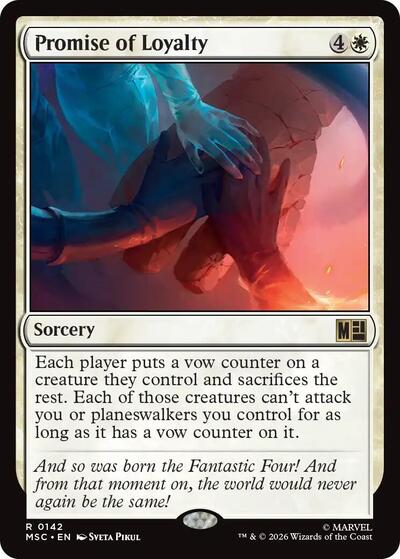 Promise of Loyalty Commander: Marvel Super Heroes (MSC) - (#142) Near Mint