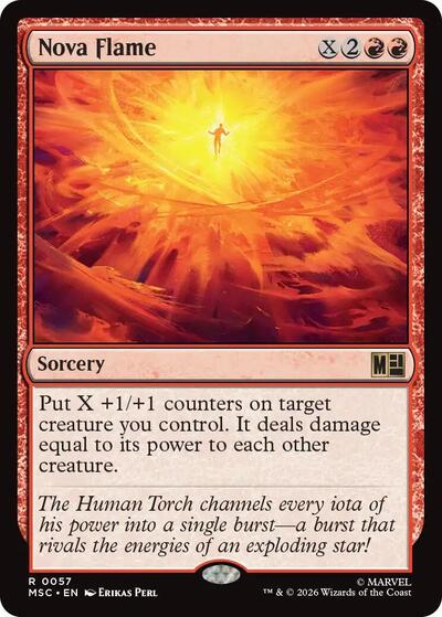 2026 Magic: The Gathering: Commander: Marvel Super Heroes (MSC) - Nova Flame (#57, Rare)