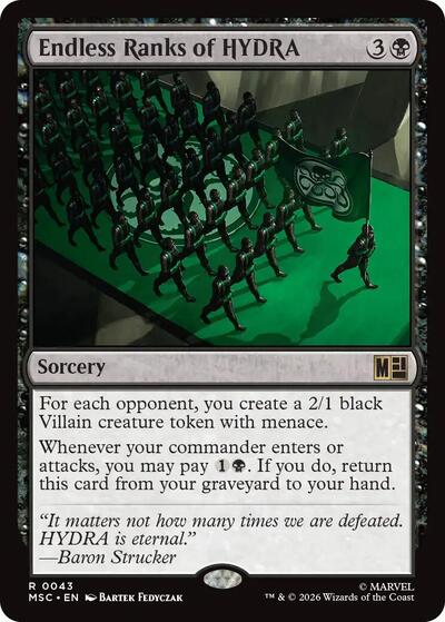 Endless Ranks of HYDRA Commander: Marvel Super Heroes (MSC) - (#43) Near Mint