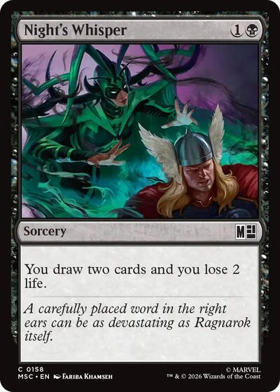 Night's Whisper Commander: Marvel Super Heroes (MSC) - (#158) Near Mint