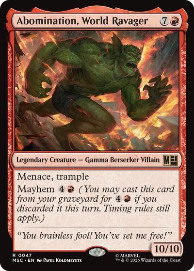 Abomination, World Ravager Commander: Marvel Super Heroes (MSC) - (#47) Near Mint