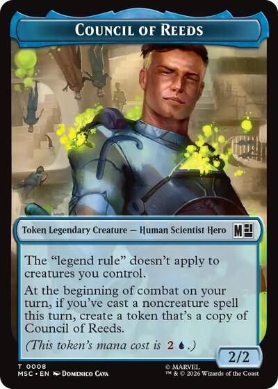 Council of Reeds (0008) // Merfolk (0006) Double-Sided Token Commander: Marvel Super Heroes (MSC) - (#8 // 6) Near Mint