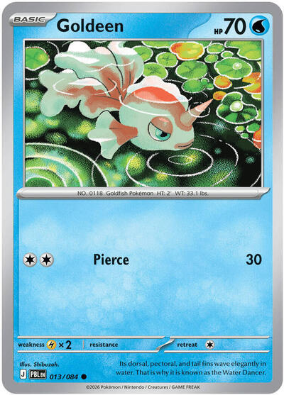 2026 Pokemon: ME05: Pitch Black (PBL) - Goldeen 013 084 (#013/084, Common)