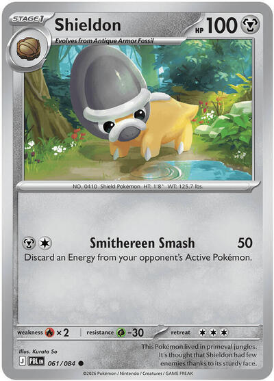 2026 Pokemon: ME05: Pitch Black (PBL) - Shieldon (#061/084, Common)