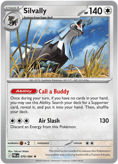 2026 Pokemon: ME05: Pitch Black (PBL) - Silvally 070 084 (#070/084, Rare)