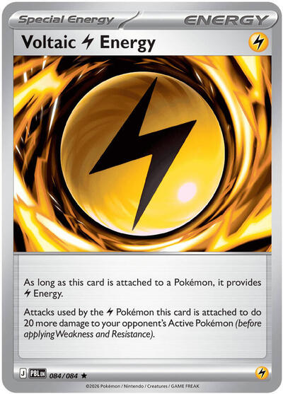 2026 Pokemon: ME05: Pitch Black (PBL) - Voltaic Lightning Energy (#084/084, Rare)