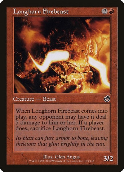 Longhorn Firebeast Torment (TOR) - (#103) Near Mint